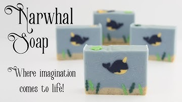 Narwhal Soap: Made with Soap Dough and Extruder Discs