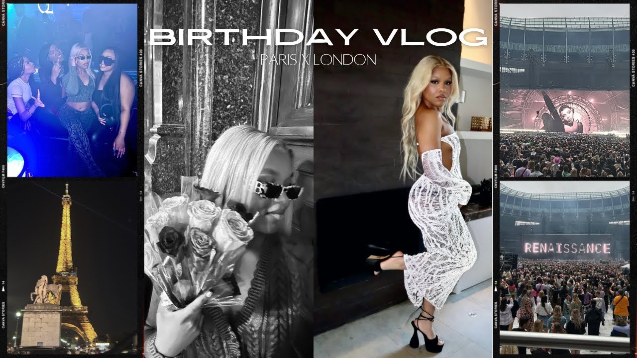 PARIS & LONDON BIRTHDAY TRAVEL VLOG! Renaissance Tour, Disneyland, Lit Nights & more | LONDON LUX