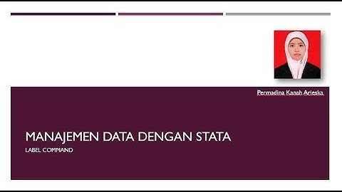 PERTEMUAN 2 MANAJEMEN DATA DENGAN STATA /label command [Bagian 2]