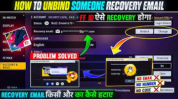 Free Fire Recovery Email Forget  & Security Code Update | FF Email Unbind Guide Today