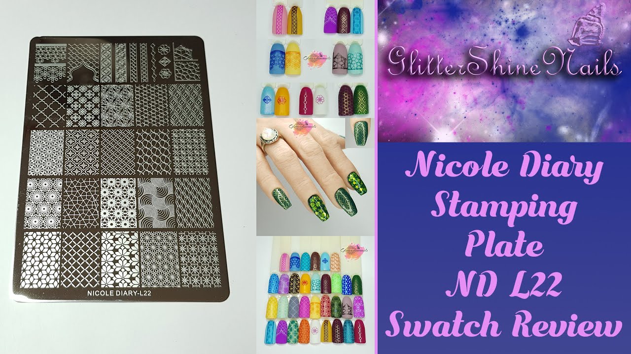 Nicole Diary Stamping Plate ND L22 Swatch Review