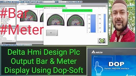Delta Hmi Design Plc Output Bar & Meter Display Using Dop-Soft