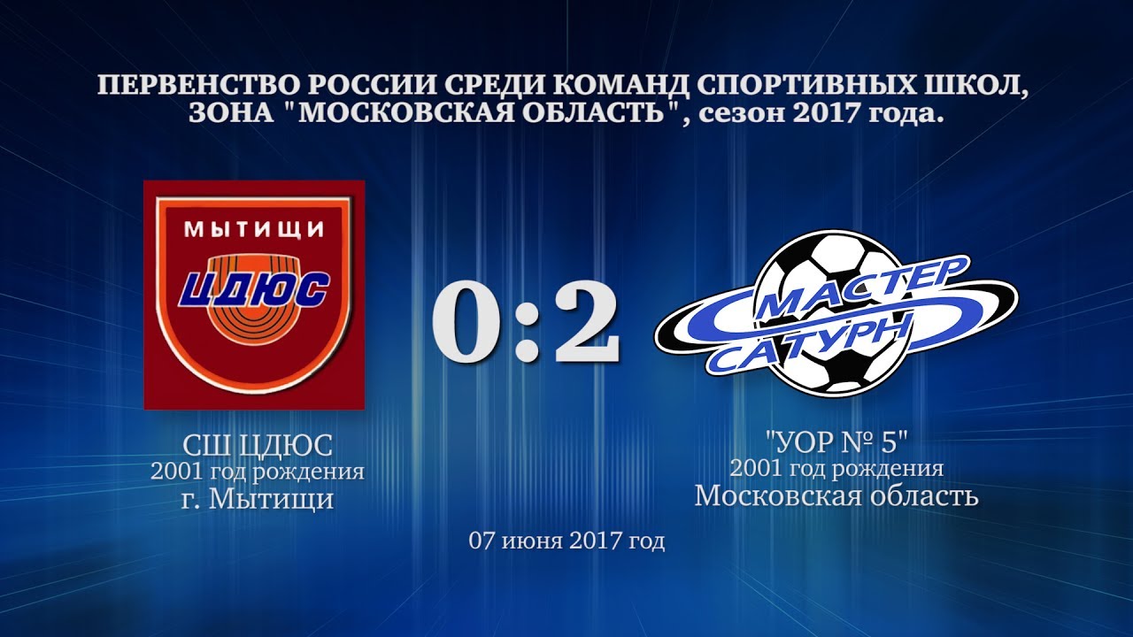 мастер сатурн фк Голы матча команды 2001 г.р. 07 июня 2017 год.