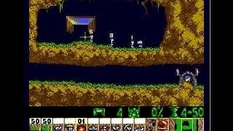 Lemmings (Genesis) - Tricky 15: Ozone Friendly Lemmings