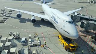 Lh456 to Los Angeles D-ABYH B747-8I Pushback gate z69 frankfurt airport