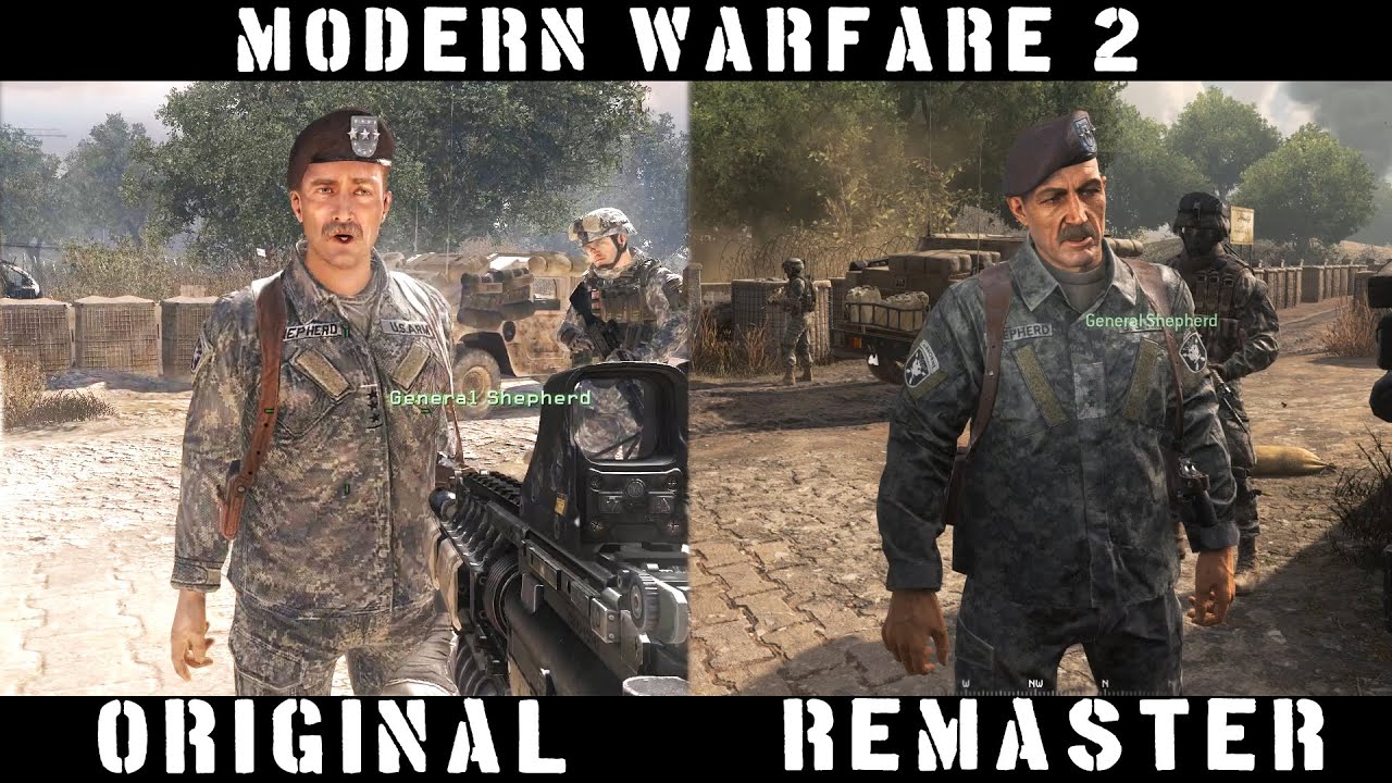 Call of Duty Modern Warfare 2 Remastered vs CoD Modern Warfare 2 (2022) Oil  Rig Mission Comparison 