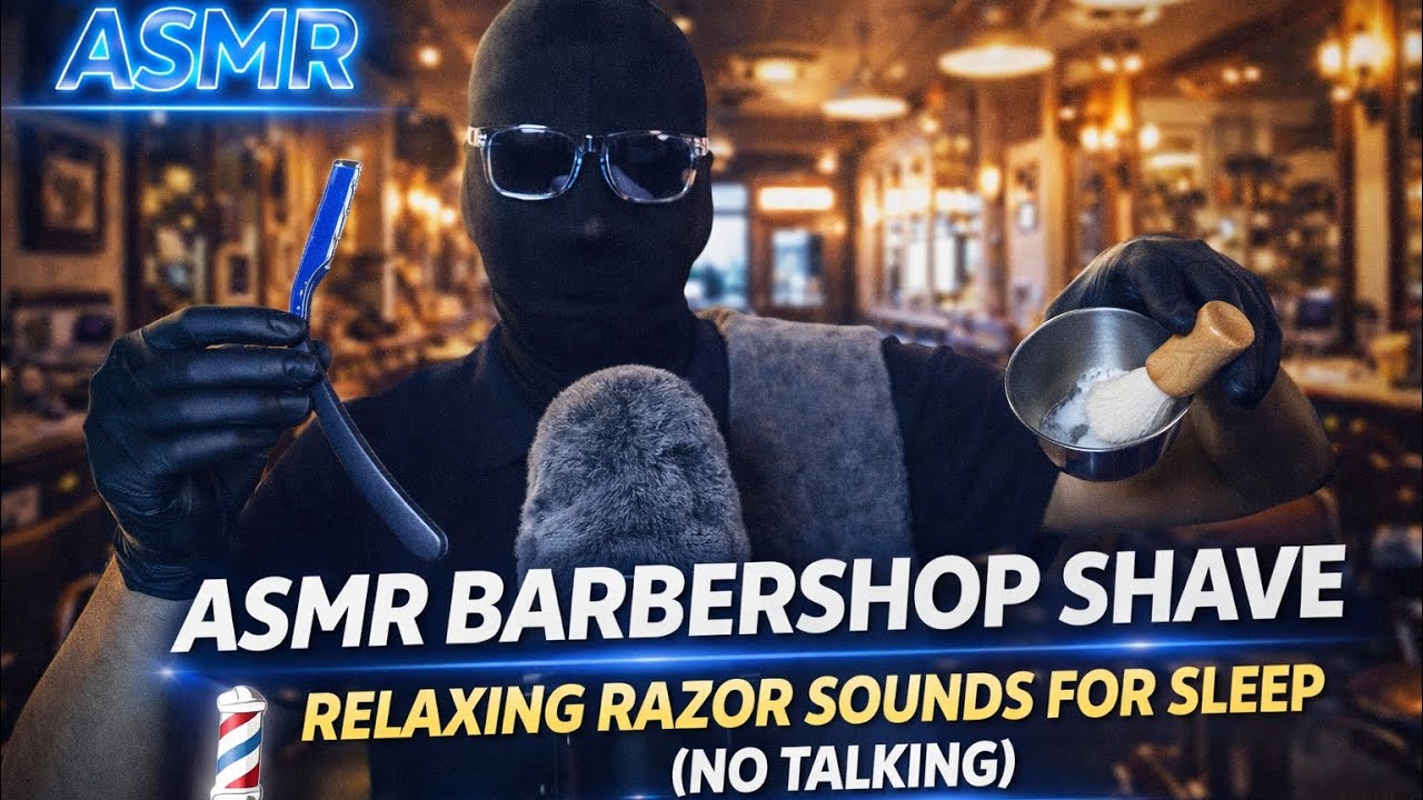 ASMR Barbershop Shave 💈 Relaxing Razor Sounds for Sleep (No Talking)✨