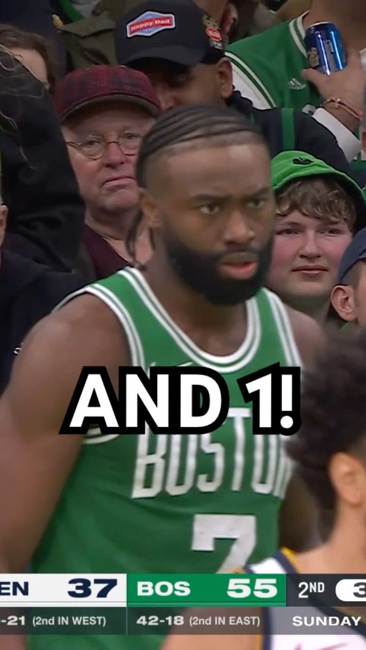 Jaylen Brown drives baseline for the And 1!