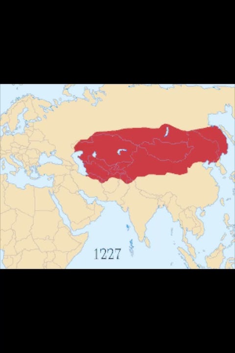 РАСШИРЕНИЕ МОНГОЛЬСКОЙ ИМПЕРИИ НА КАРТЕ - YouTube