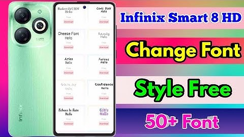 how to change font style in infinix smart 8 hd | infinix smart 8 hd font style change