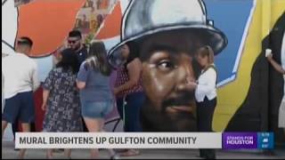 Mural At Salvation Army Thrift Store In Gulfton Area