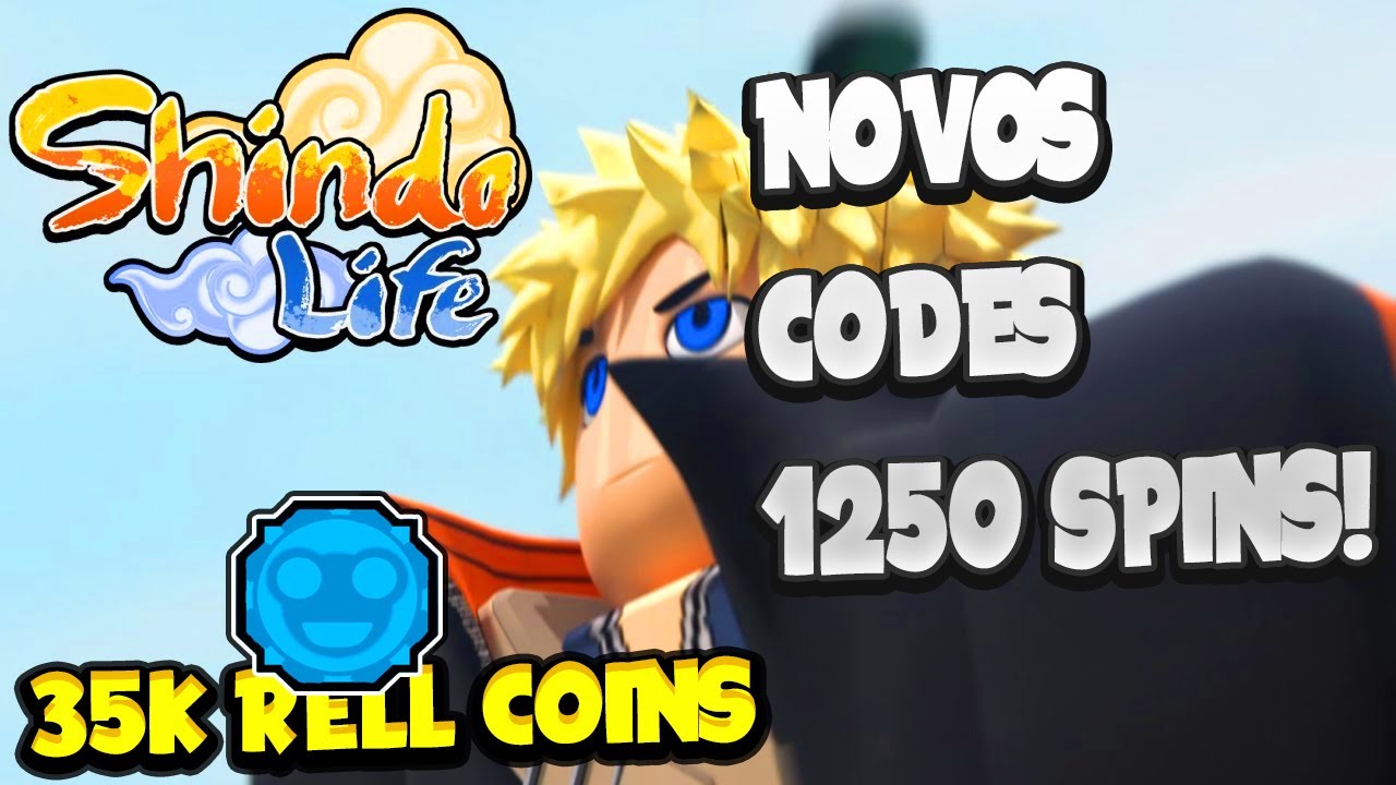 NOVOS *MEGAS CÓDIGOS* de 1250 Spins 30k RELL coins! do SHINDO LIFE!(shinobi  life 2) CORRE!! 