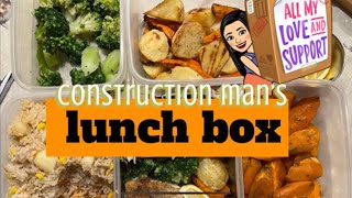 Construction man&#39;s lunch box idea@台妹做便當brown rice ... 