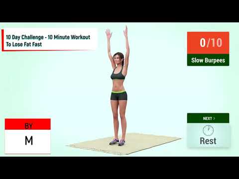 10 Day Challenge   10 Minute Workout To Lose Fat Fast/10 დღიანი გამოწვევა   10 წუთიანი ვარჯიში ცხი