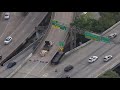 Major freeway closure in downtown Houston