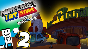 Pizza Planetary Exploration! - The Toy Story Minecraft Map Showcase with Bricks 