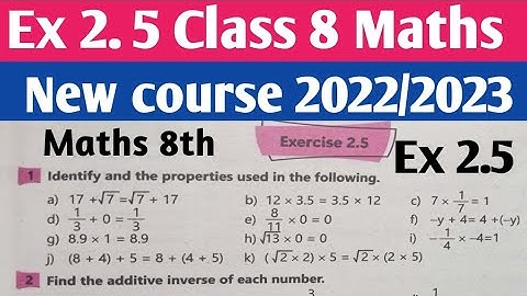 Exercise 2.5 unit 2 Real Numbers class 8 Maths| Maths 8 Ex 2.5 new course 2022 and 2023 kptbb,PTB