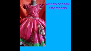 vestido hecho con tela estampada diy