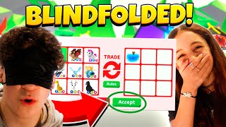 BLINDFOLDED TRADE CHALLENGE in Adopt Me! (ROBLOX)