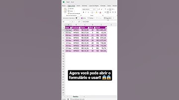 Formulário no Excel sem VBA | #shorts