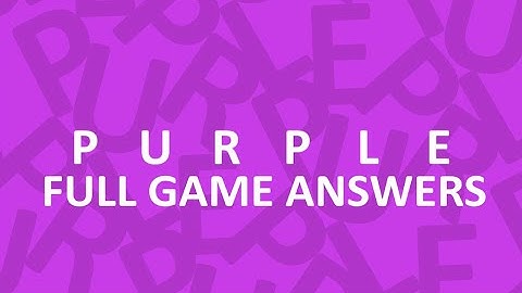 purple Level 1-50 Answers Full Game Walkthrough | Bart Bonte