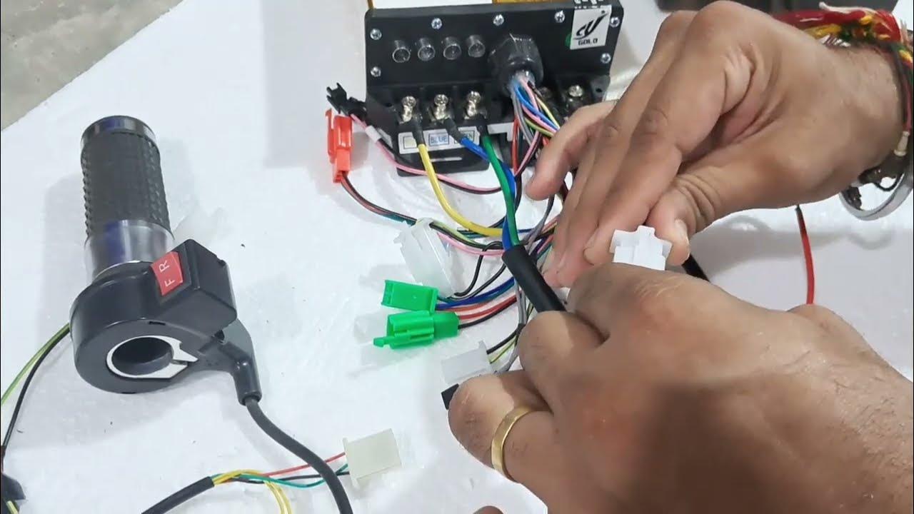 CY gold motor 1000Watt motor Controller wiring connection details YouTube