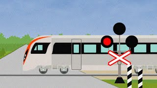 ウクライナの踏切　Level crossing in Ukraine｜踏切アニメ