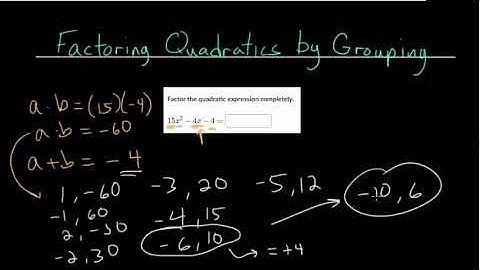 Factoring Quadratics By Grouping: Intro