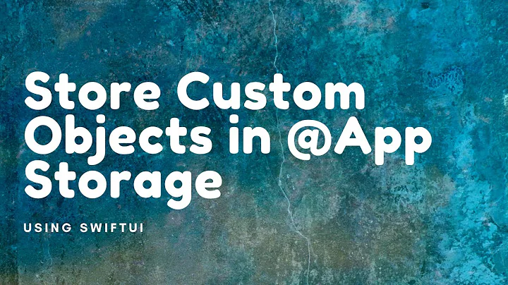 Storing Custom Objects in @AppStorage in SwiftUI for iOS 14