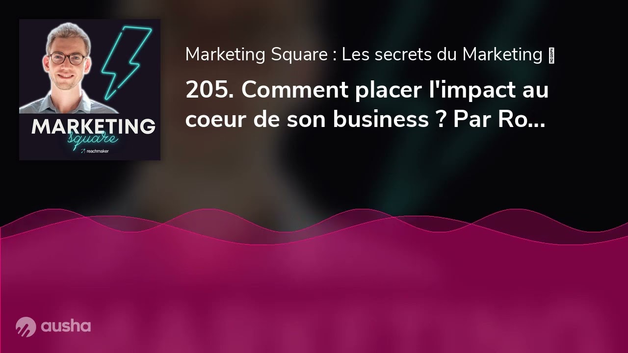 205. Comment placer l'impact au coeur de son business ? Par Robin Sicsic
