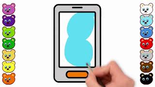 Coloring For Kids With Smartphone, Laptop & Mobile Phone Coloring Pages