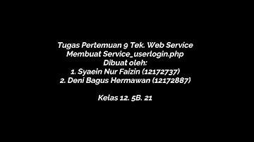 Teknologi web service Membuat service_userlogin.php