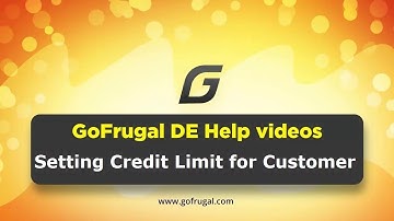 GoFrugal DE6 - How to Change Customer Credit Limit | Help | English
