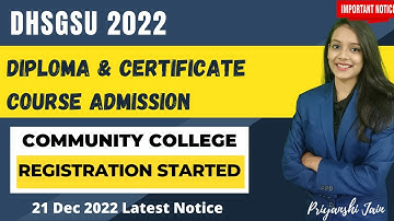 Diploma and certificate course Admission 2022 DHSGSU | Priyanshi Jain | Sagar University