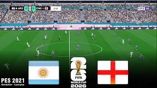 ARGENTINA vs ENGLAND | World Cup 2026 | 12 July 2026 | Live SIMULATION PES 2021 Gameplay screenshot 4