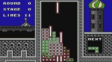 Tetris (FC) - Enhanced Graphics - Gameplay