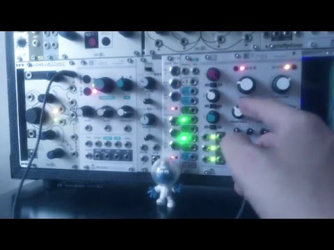 Mutable Instruments Rings, basic demo the 3 inputs