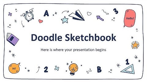 Free Doodle Sketchbook Powerpoint template & Google Slides Theme by GreatPPT.com
