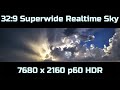 Superwide 32:9 8K60 HDR realtime sky live wallpaper