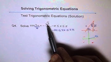 Trigonometric Equations Test Solution Q4 - EDEXCEL - GCSE - SAT