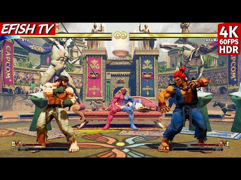 Ryu vs Akuma (Hardest AI) - Street Fighter V