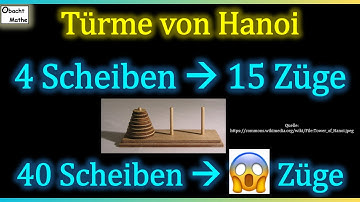 Türme von Hanoi | 40 Scheiben: wie lang braucht man dafür? 👀 Mathe Basics #376 👀