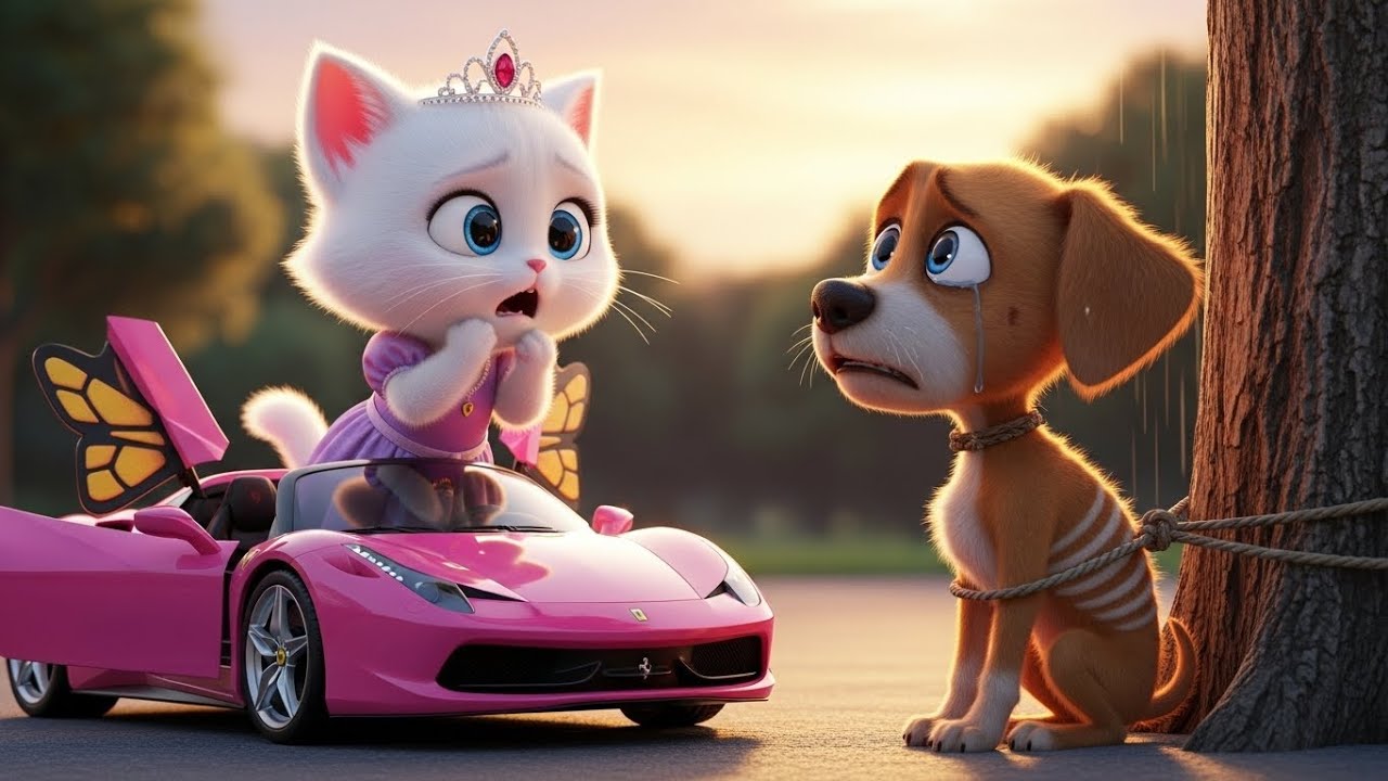 💖The Little Kitten FOUND the Puppy NOBODY WANTED 💔🐶 Would She HELP Him? 😯 | Little Kitten Stories