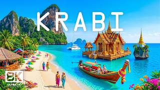 KRABI 8K Aerial 🇹🇭 🌅 Tropical Beaches, Blue Sea &amp; Breathtaking Landscapes 🌴