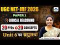 Complete Logical Reasoning Concept in One Class | UGC NET Paper 1 LR Concept + PYQs by Mamta Ma’am