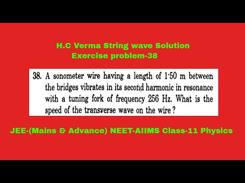 String wave Verma Ji Exercise problem 38 explanation and solution.