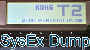 [tutorial] Korg T2 SysEx Backup (Midi OX)