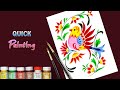 Quick Painting/Poster Colour Painting/Bird Painting/Direct Painting