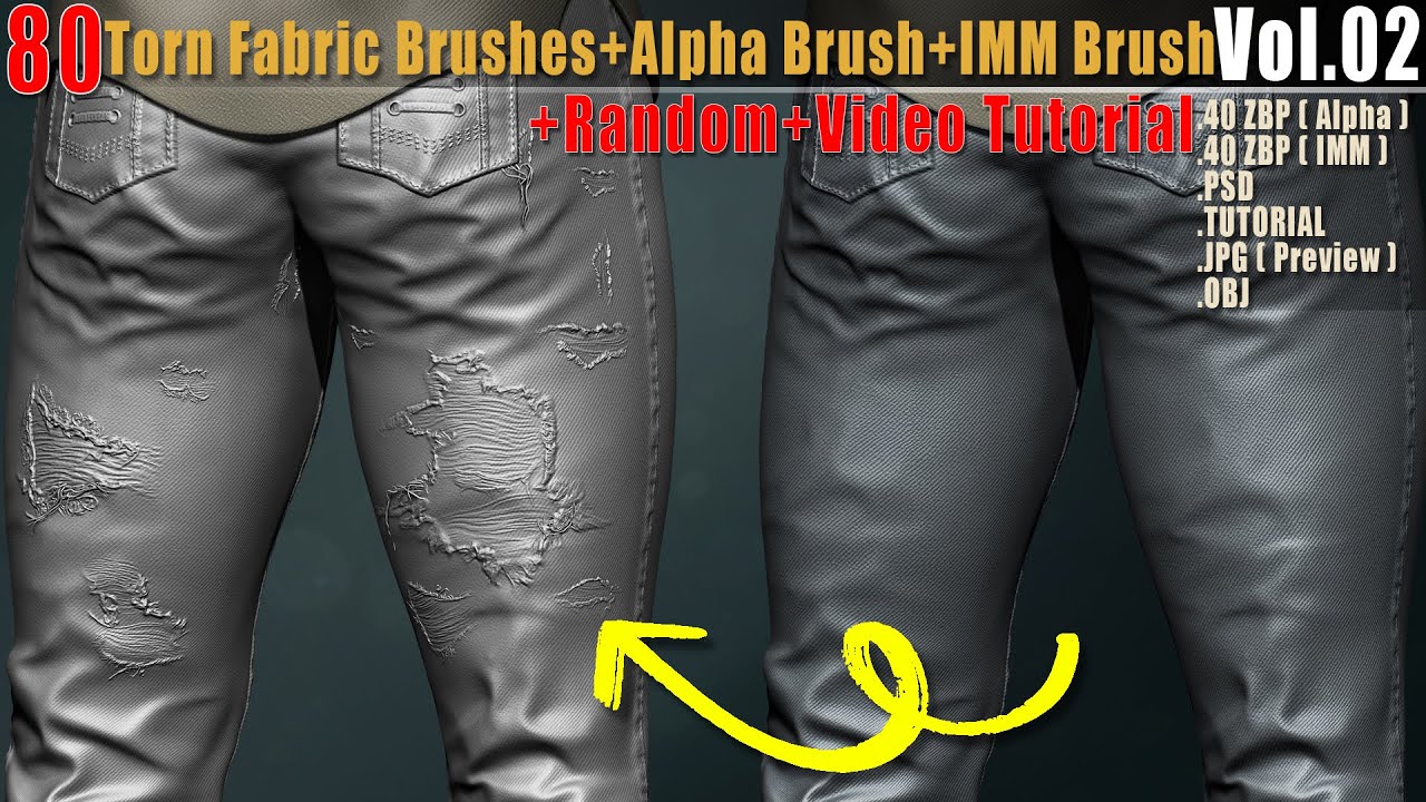 denim alpha zbrush