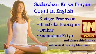 Sudarshan  Kriya | Ujjai Breathing | Bhastrika | Om Chanting Pranayama Count (English)  #pranayam